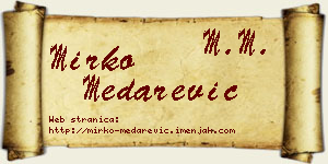 Mirko Medarević vizit kartica